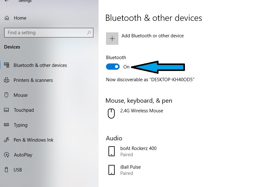 connect bluetooth device to laptop