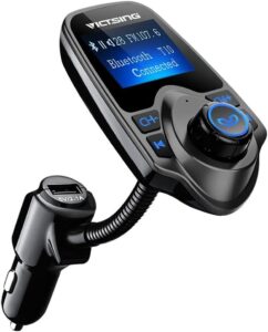 victsing bluetooth fm transmitter, wireless in-car audio adapter